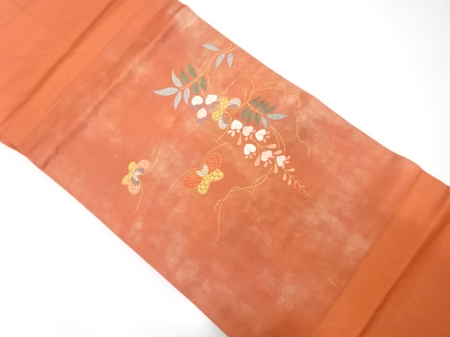 JAPANESE NAGOYA OBI / WOVEN BUTTERFLY